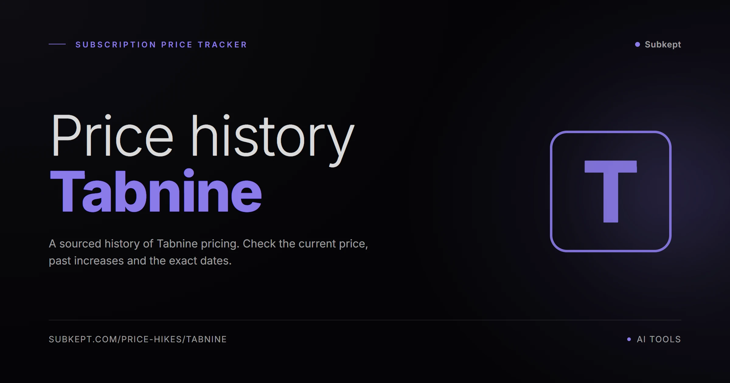 Tabnine Price Hikes & Price History (2026)